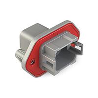 Amphenol SINE Systems AT04-08PA-PM11 Connectors 8 Pin Rcpt Pnl Mnt A Self-Thread Gray