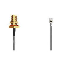 GCT (Global Connector Technology) CABLE 377 RF-100-A-1 RF Cable Assemblies I-Pex MHF I Lck RA Plug2RPSMA STRJck Rvrs plrty R Mt 3GHz,100mm 1.37mmBlk