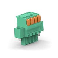 AMP Connectors - TE Connectivity 1986723-4 Plugs 3.5MM R/HAND 4 POS STR SPRNG PLG W/FLNG