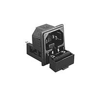 Bulgin PF0033/10/48 Outlets Snap Fit IEC Twin Fused Inlet