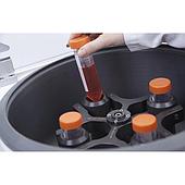 What can a centrifuge used in a laboratory do?