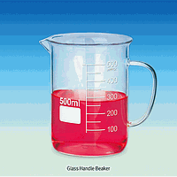 SciLab SL.Bea1218 Beaker with Handle, Boro 3.3, with Spout, 500ml, Φ87×h118mm