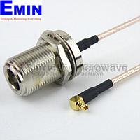 Fairview FMC1119315 N Female Bulkhead to RA MMCX Plug Cable RG-316 Coax