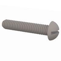Essentra Components 010832R087 Round Slotted Round Slotted Screw, #8-32 Thread, 7/8 Lg