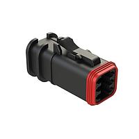 Amphenol SINE Systems AT06-6S-OMBLK 6-Way 6 Pin Overmold Plug Socket, BLACK