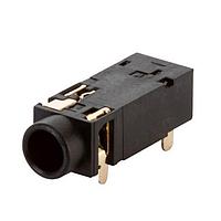 Same Sky (formerly CUI Devices) SJ3-35083B-TR Phone Connectors Audio Jack, 3.5mm, Through Hole, 3 Conductors, 1 Switches