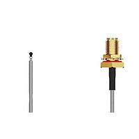 GCT (Global Connector Technology) CAB429RF-0200-A-1 RF Cable Assemblies I-Pex MHF 5L RA Plug2SMA STRJck R Mt, IP67/68, 6GHz,200mm, 1.13mm grey