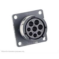 Eaton Souriau-Sunbank UTGX0148S Receptacles Square flange receptacle, without backshell, for 8 female contacts, IP68/69K