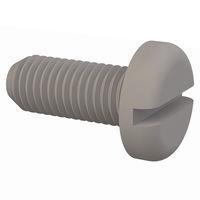 Essentra Components 012528P062 Pan Slotted Pan Slotted Screw, 1/4-28 Thread, 5/8 Lg