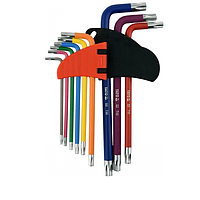 YATO YT-05633 Hexagon Key Set With Star Holes (T10~T50mm, 9 pieces)