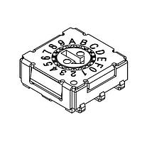 Same Sky (formerly CUI Devices) RDS-4S-7229-A-JSMT DIP Switches Rotary DIP Switch, 7.2 x 7.2 x 2.9 mm, arrow actuator 4 pos, J Hook SMT