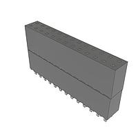 Samtec ESW-113-33-T-D Stackthrough .100" Elevated Socket Strip