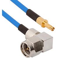 Amphenol SV Microwave MRSMA-085-P12DSMPM-120 RF Cable Assemblies SMA R/A M to SMPM (Size 12) 12"Cable