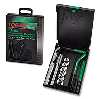 TOPTUL JGEW0901 9PCS Professional Threaded Coil-Insert Repair Kit (M14×1.25; 9 pcs)