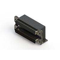 EDAC 664-037-364-055 Dual Port D-Sub Connectors Right-angle Dual Port D-Sub Connector