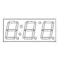 Lite-On LTC-4724WC LED Displays 3 Digit, Red Low Current
