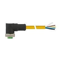 Murrelektronik 7700-A5031-U1D0500 Connectors Mini (7/8) 5 pole, Female 90 w/ Cable, TPE 5x16AWG ye UL/CSA, TC-ER 5m
