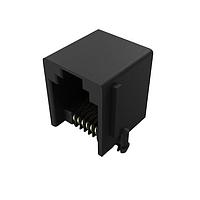 GCT (Global Connector Technology) MJ3235-66-0 Connectors 6P6C Mod jack Black R/A TH Top tab Tray