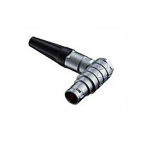 Amphenol LTW FLBC-08FHMS-GCP-211 Circular Push Pull Connectors FLOS, B Series C Size, Metal, 5A, 08 pins, Male Connector, Male Contact, Right Angle, Push Pull, Solder, Field Installable, F5.3 - F6.2mm, IP50