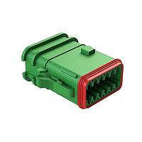 Amphenol SINE Systems AT06-12SC-OMGRN Connectors 12 Pin Overmold Plug Socket, GREEN