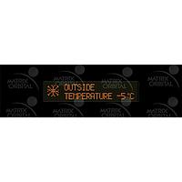 Matrix Orbital BLC2021-BK-FA PC Bay Inserts, LCD Characters 20x2 Amb Txt Blk B/G No Key w/ Bk Bkt
