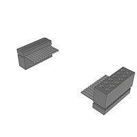 Samtec IDSD-06-D-17.00-G-R Flat Ribbon Slim Body Double-Row IDC Socket Assemblies, 0.100" Pitch