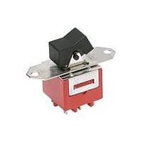 C&K 9221J1Z4QD2 Rocker Switch Rocker Dpdt 10A Qc Black