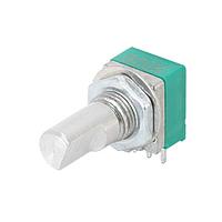 Same Sky (formerly CUI Devices) PTN091-H100115DB Potentiometers 9.5mm, horizontal, 1 gang, 100K ohm, 15mm D-cut shaft, linear