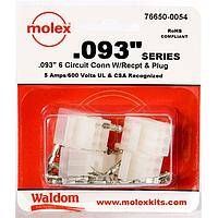 Molex 76650-0054 Kits .093 Connector Kit Pnl Mnt Plug Recp 6P