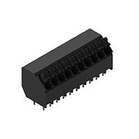 Wurth Elektronik 691410120010 Fixed Terminal Blocks WR-TBL 3.5mm pitch Monoblock THT Black 45 deg Dual Pin cable entry Screwless Push In 10P