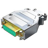 Amphenol Positronic RD25S10GV50 Receptacle D-Sub Female Connector 25P Crimp Zinc Shell Backshell Assembly Lock Lever