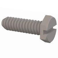 Essentra Components 010440X037 Hex Slotted Hex Slotted Screw, #4-40 Thread, 3/8 Lg