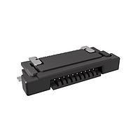 Amphenol FCI SFV10R-1STBE1HLF Board Mount 0.50mm Flex Connector, SFV-R Series, 10 Position, Bottom Side Contact, Side Entry Surface Mount ZIF Connector, Halogen Free, Lead Free, Gold Flash