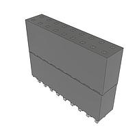 Samtec ESW-109-33-S-D Stackthrough .100" Elevated Socket Strip