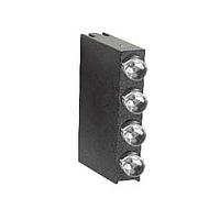 BIVAR H401CHD LED Circuit Board Indicators LED Assembly, Right Angle, 3mm LED, Quad-Level, 1 Station, HE Red, Diffused Lens.