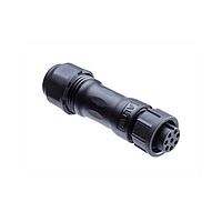 Amphenol LTW ACB-05BFMC-SL7AP0 Circular Metric Connectors Ceres, Middle Size, Plastic, 10A, 05 pins, Female Connector, Male Contact, Straight, Screw Thread, Crimp, Field Installable, F6.0 - F12.0mm, IP67