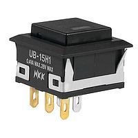 NKK Switches UB15KKG015F-AB Pushbutton Switches SPDT ON-(ON) GREEN