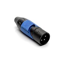 Amphenol Audio AX3MB6M Connectors 3P PIN M PLUG BLK W BLU MRK SLEEVE