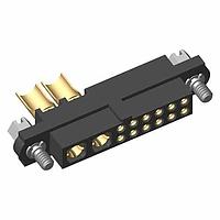 Harwin M80-4C11205F1-02-PF5-00-000 Power to the Board 12+2 Pos. Female 24-28AWG+10AWG Cable Conn. Kit, Jackscrews