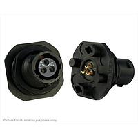 Eaton Souriau-Sunbank UTS78E33S Receptacles 3P Socket Receptacle Jam Nut Size 8E