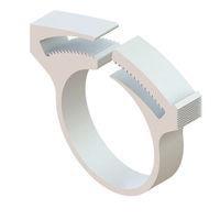 Essentra Components SHC-44 Adjustable Hose Clamp,Adj,Wht,11/16-13/16 in