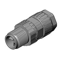 JAE Electronics JB12DA08YN9-X Plugs M12 connector, Straight Plug, oe7.3-8.8mm cable