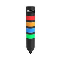 Banner Engineering TL70ZBGYRC Tower Lights TL70 Tower Light, Gray Housing: 4-Color Indicator; Voltage: 100-240 V ac; Environmental Rating: IP65; Colors: Blue Green Yellow Red; Supports 1-4 Modules; 2 m (6.5 ft) Integral Cable