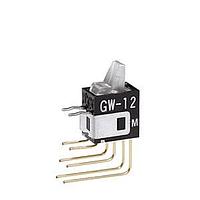 NKK Switches GW12LJVF Paddle Switches SPDT ON-ON 0.4VA GRN VERTICAL PC