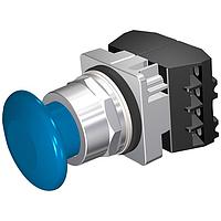 SIEMENS 52PM9W5F Pushbutton PUSHBUTTON,MOM,BLU,1 3/4" PLST,2POS,2NO