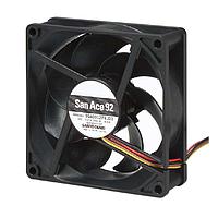 Sanyo Denki 9HV0924P4H0011 Axial Fan, 92x92x25mm, 24VDC, 97.1CFM, High Static Pressure/Airflow, Ribless, Tach/PWM