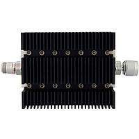 Fairview SA6NFNM100W-50 50 dB Fixed Attenuator N Female To N Male Directional Up To 6 GHz Rated To 100 Watts With Black Aluminum Heatsink Body