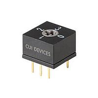 Same Sky (formerly CUI Devices) RDS6-4S-1065-D DIP Switches 4 Position Through Hole 2.54 mm Pitch Flush Cross Actuator