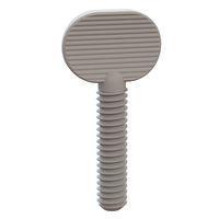 Essentra Components 092520100V Thumb Screw Oval Head Thumb Screw, 1/4-20 Thread, 1 Lg