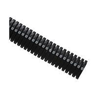 HellermannTyton 169-60004 Convoluted Tubing Convoluted Tubing, Slit, 1.25" Dia, PA6, Black with Gray Stripe, 1800ft/carton